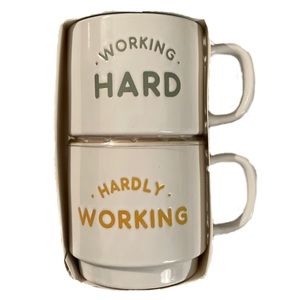 MUG SET OF TWO, GREAT XMAS GIFT FOR COWORKERS! IN BOX